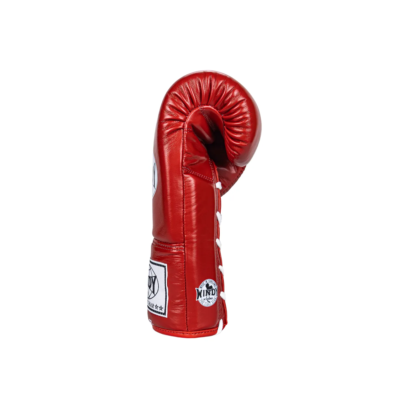 Windy Lace-Up pro boxing gloves BGL red right side view