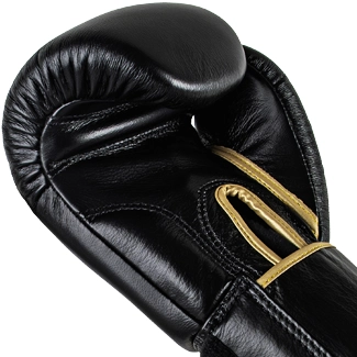 Windy Boxing Glove Black Gold Inside View