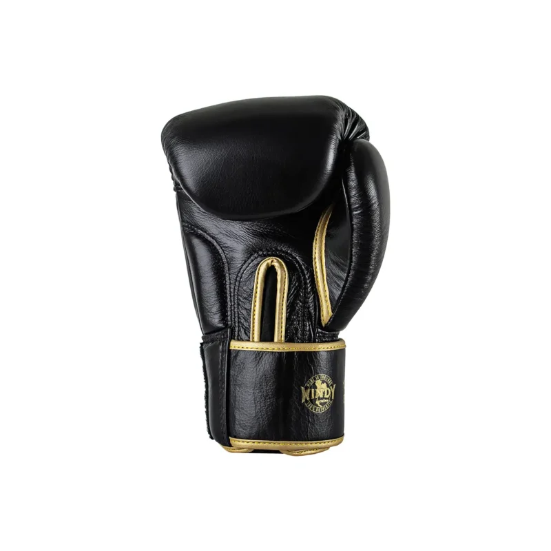 Windy Boxing Glove Black Gold Back View