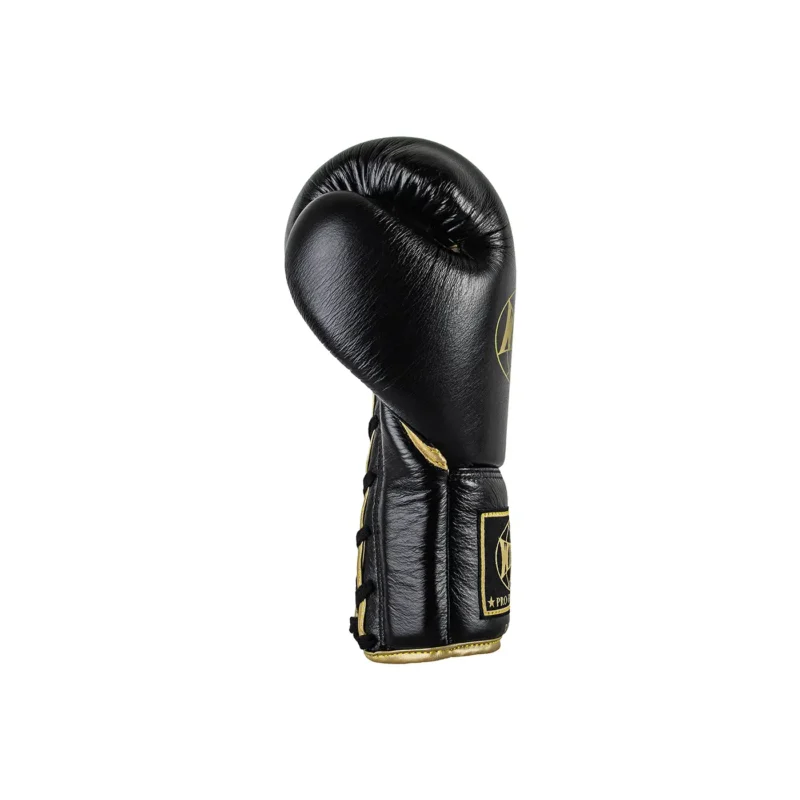 Windy Lace Up Glove Black Gold Left View