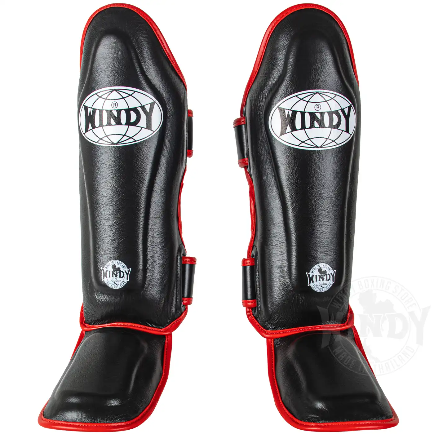 Windy Shin Guards Black Red